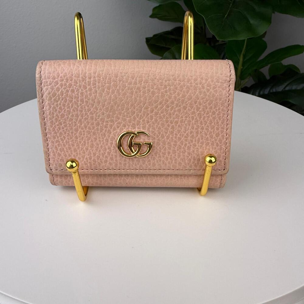 💎✨Authentic Gucci GG Marmont Logo Leather Trifold Wallet